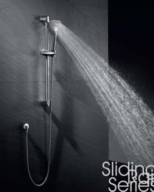 Slide rail shower kits